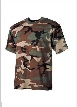 Футболка multicam mil-tec woodland тактическая футболка камуфляжная мультикам футболка милитари