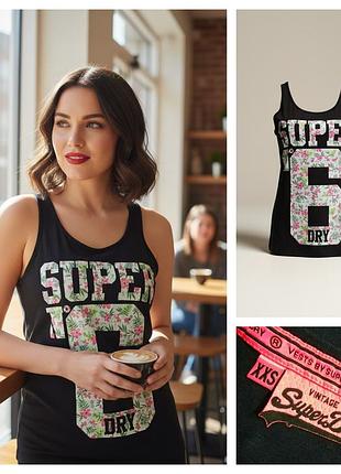 294.удобная хлопковая майка уникальной британской марки одежды superdry.