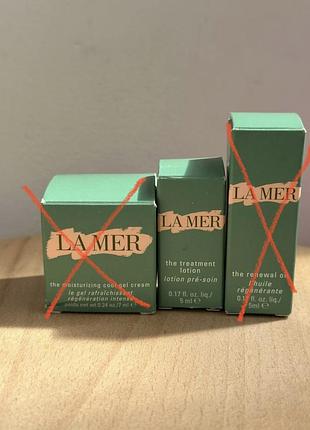 Набір мініатюр la mer олійка для обличчя, крем-гель, тонік лосьйон