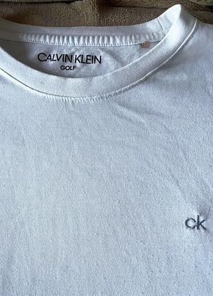 Біла чоловіча футболка calvin klein golf l-xl