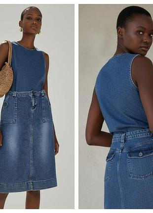 Джинсовая юбка миди denim co