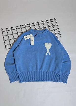 Ami paris crew-neck sweater свитер new