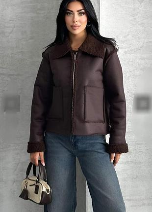 Весенняя стильная дубленка