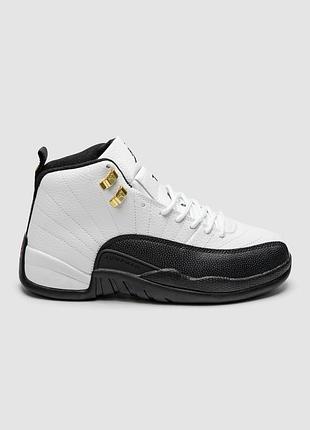 Кросівки nike air jordan 12 retro taxi white/black