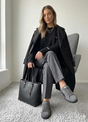 Кросівки puma smash 3.0 black оригінал / жіночі повсякденні чорні  із якісної замші-устілка-23,5