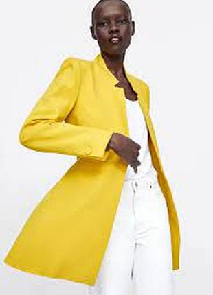 Пиджак, кардиган желтого цвета zara