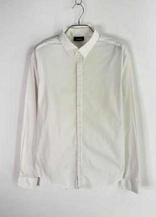 Armani jeans slim fit cotton white shirt l size