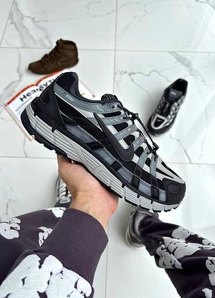 👟 кроссовки nike p-6000 black grey/наложка bs👟