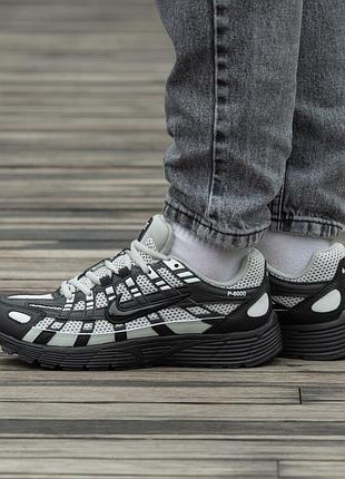 👟 кроссовки nike p-6000 grey black/наложка bs👟