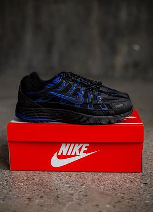 👟 кроссовки nike p-6000 utility black blue/наложка bs👟