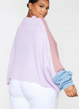 Різнокольоровий джемпер oversize 4