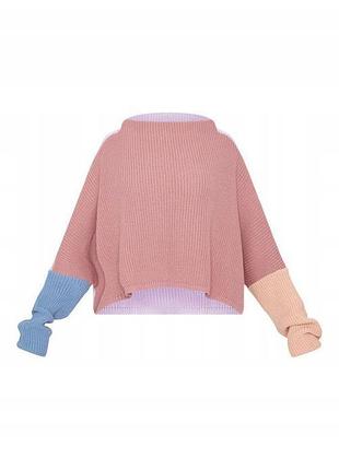 Різнокольоровий джемпер oversize 7