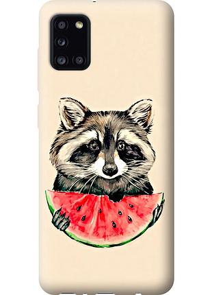 Чехол силиконовый на телефон samsung galaxy a31 a315f енотик с арбузом "4605u-1908-58250"