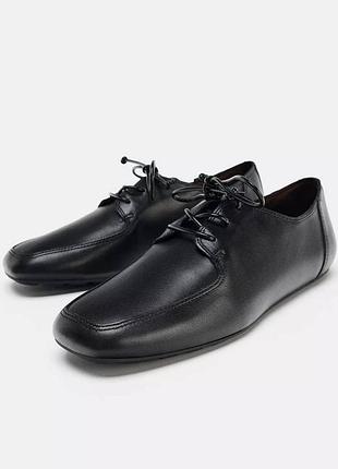 Шкіряні лофери zara