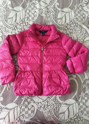 Куртка дитяча на теплу весну-осінь polo ralph lauren  оригінал , легенька,, компактна , 6-7 років