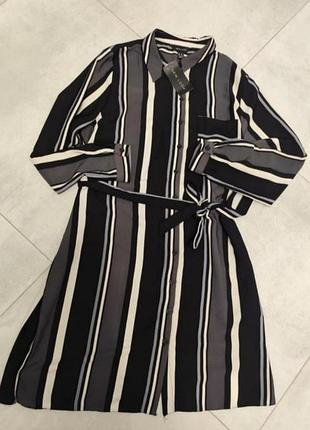 Платье, платье - рубашка женская new look в полосы. новая.
