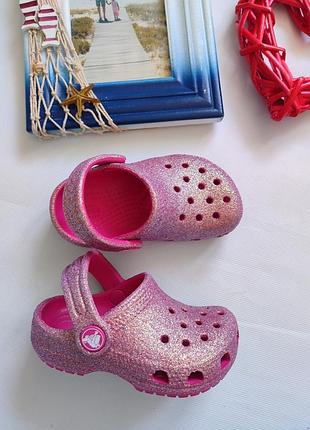 Новые кроксы аквашузы  сабо крокси с блестками  crocs