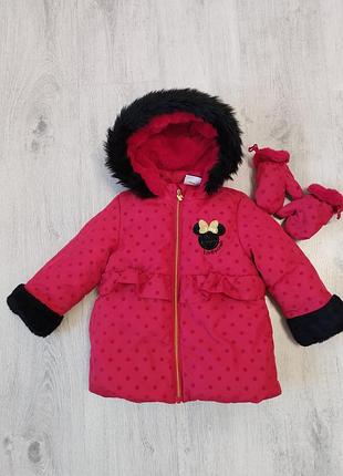Зимова куртка на дівчинку 86-92