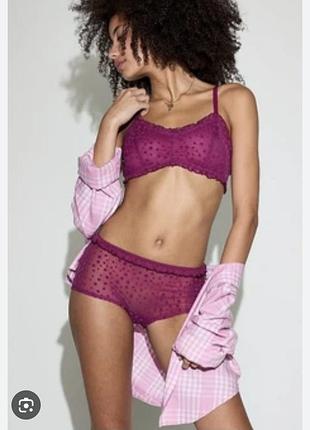 Victoria's secret оригинал кружевной лиф бюст бра бралет без косточек без пушапа трусики хипстеры кружевной комплект victoria's srcret p.s