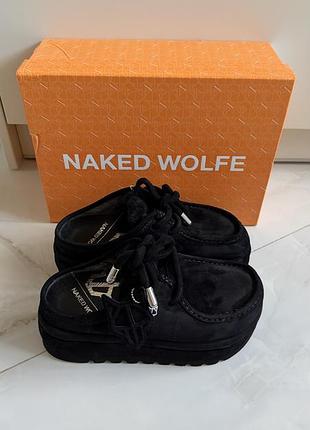 Утепленные тапочки шлепанцы naked wolfe, 40 p