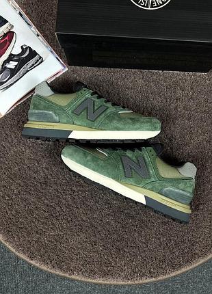 Stone island x new balance 574 legacy 'dark green'