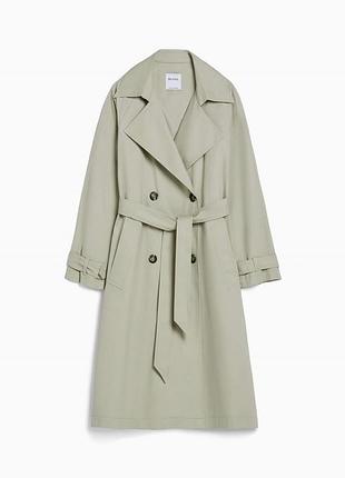 Тренч bershka оливка