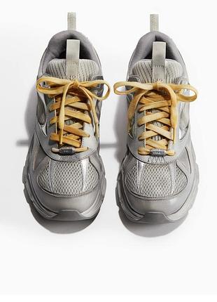 Heron preston x h&m кроссовки серые базовые металлик casual basic