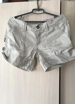Короткі бавовняні шорти denim co, розмір 8, бежеві