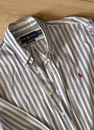 Чоловіча класична біла сорочка м, ralph lauren