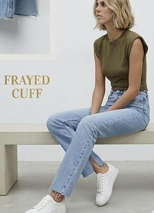 Джинси zara блакитні джинси розмір 38 висока посадка
