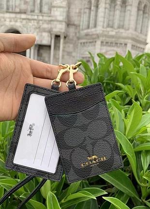 Картхолдер coach ланьярд визитница коач бейдж