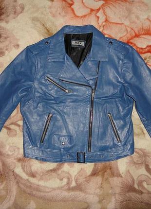 Эксклюзивная кожаная мотокуртка «max» (р.xl leather натуральная кожа)