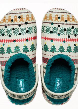 Крокси classic lined fair isle clog