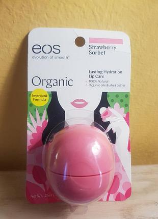 Eos 
strawberry sorbet
organic бальзам для губ