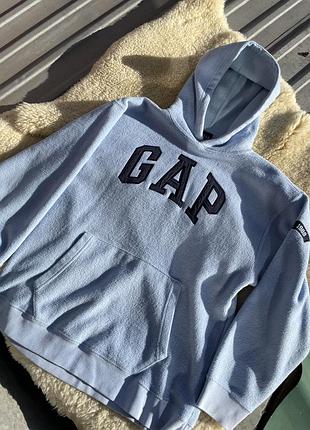 Гуді мʼякий блакитний gap з капюшоном кишенею худі толстовка