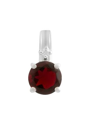 Серебряная подвеска с гранатом nano 1.45ct, фианитами (660002160)