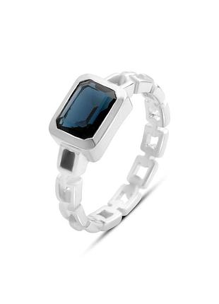 Серебряное кольцо с сапфиром nano 1.467ct (18.5см размер) 2189077