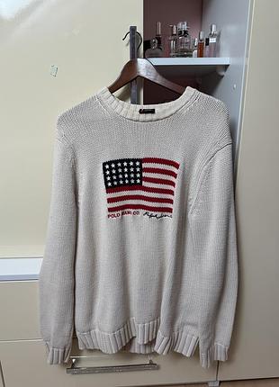 Ralph lauren usa america ральф лорен свитер джемпер с флагом америка
