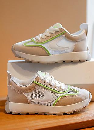 Детские кроссовки арт.7133 р.26 (16 см) бежевый