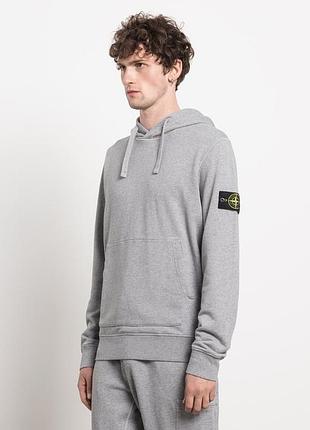 Худі кофта худі від бренду stone island з фірмовим знімним патчем на рукав