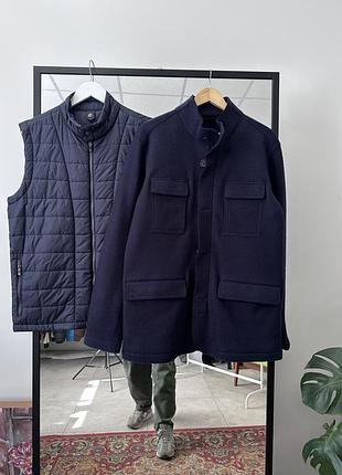 Zegna чоловіча шерстяна куртка з підкладом у вигляді жилету