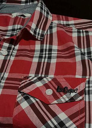 Lee cooper мужская тенниска в клетку, брендовая летняя рубашка.