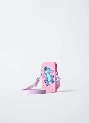 Сумочка для телефона zara, сточ,розовая, сумка,кроссбоди,лило,stitch,через,плече,на,мобильного,телефона,кросс,боди,стич,смартфона