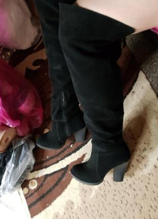 Ботфорты  замшевые