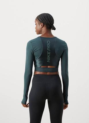 Жіночий кроп лонгслів nike pro оригінал з нових колекцій.