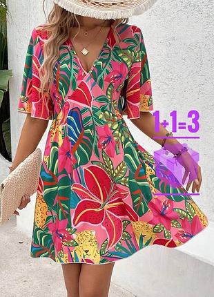 🥰міні сукня в принт shein l