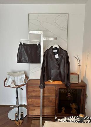 Жіночий шкіряний костюм brunello cucinelli