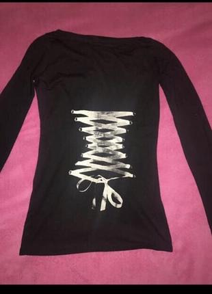 Кофта светр  лонгслів з корсетом 2