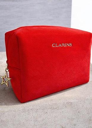 Косметичка червона clarins