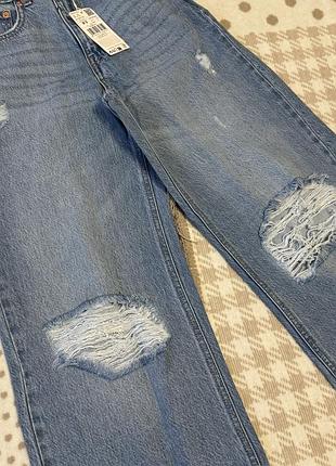 Широкі рвані джинси mango 2